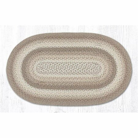 CAPITOL IMPORTING CO 20 x 30 in. Natural Braided Oval Rug 03-776